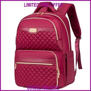 Insulated Laptop Backpack with Lunch Cooler Compartment 15.6 Inch